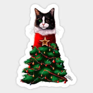 Meowy Christmas Sticker